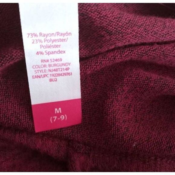 NO BOUNDARIES BURGUNDY DRESS SZ.M EUC. - Picture 7 of 8